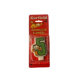 Vintage 1978 Garfield Number 5 Birthday Candle Carrousel Party Favors Jim Davis‎
